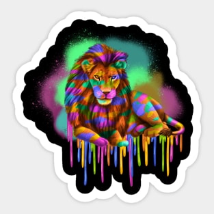 Rainbow Lion Sticker